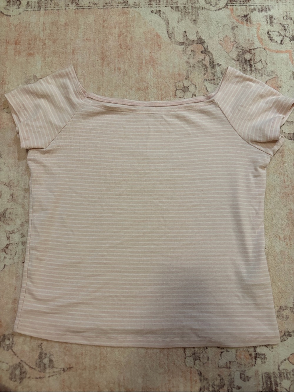 Holster square neck pink striped top